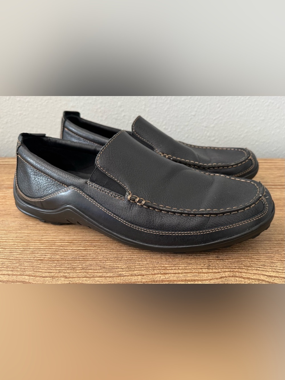 Men’s Cole Haan black Tucker Venetian slip on driving loafers 12 M leather shoes